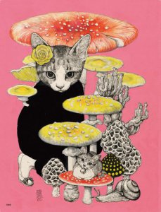Higuchi Yuko作品集：貓、蘑菇、女孩的奇想世界 圖片 8