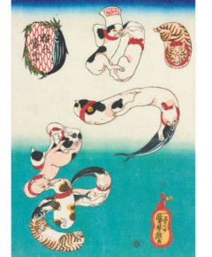 貓咪浮世繪：貓奴畫家打造的明治喵星人小鎮，復古貓漫畫、貓畫、貓咪紙娃娃圖鑑 圖片 9